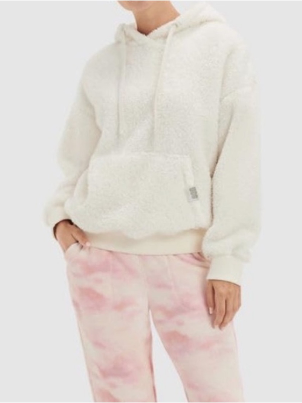 NWOT UGG Loyra Sherpa Cream Fleece Hoodie. Size M